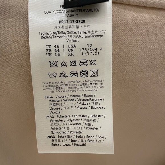 Fendi Fil Coupe Embroidered coat trench sz 48 - Picture 10 of 12